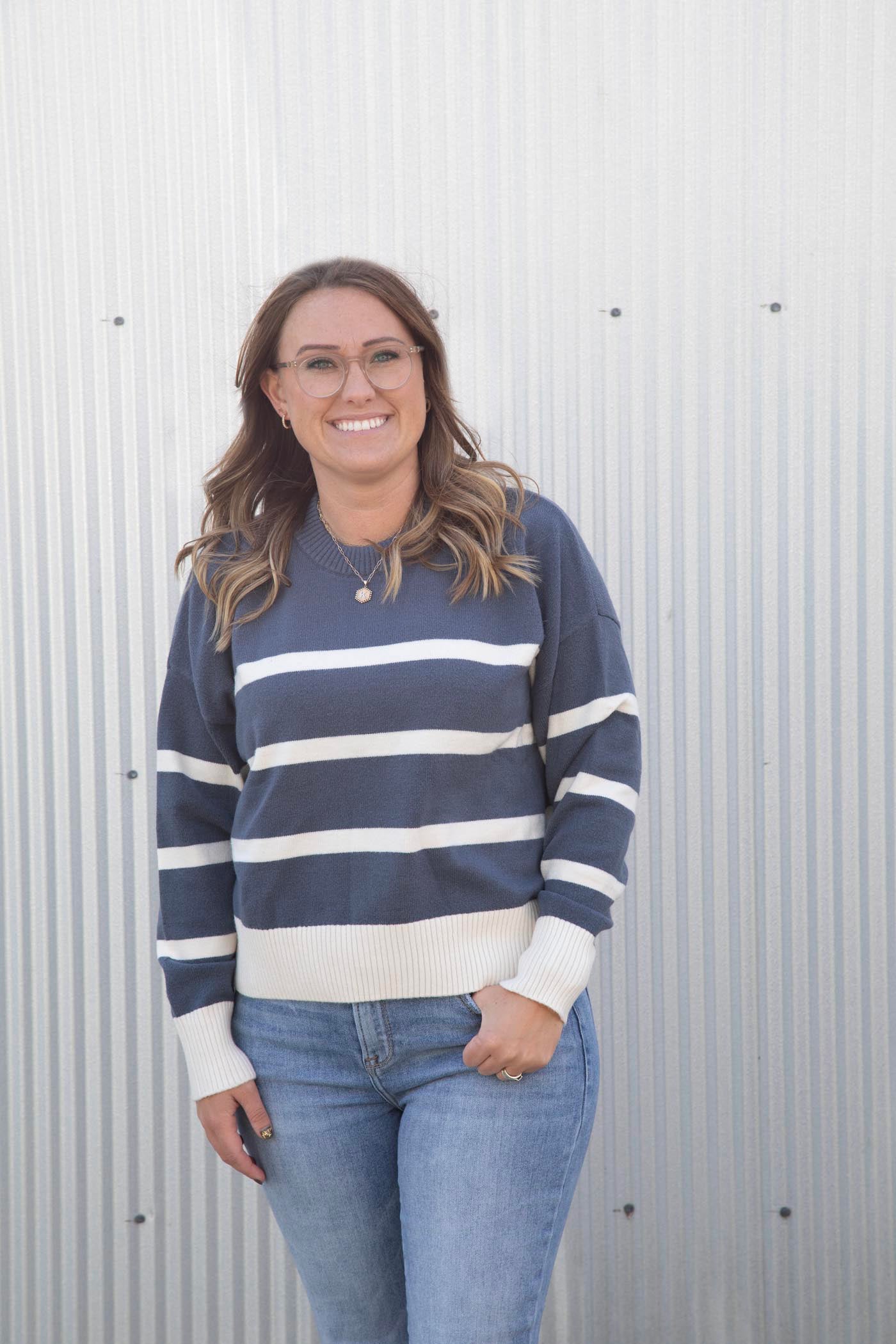 Jordane Dusty Blue Sweater