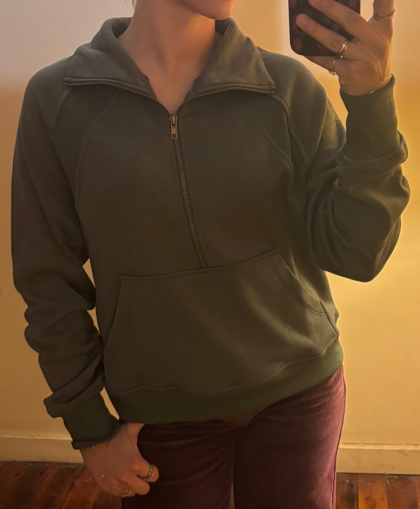 Half Zip Mock Neck