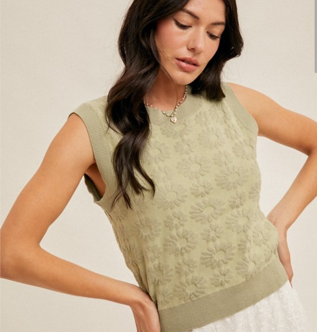 Jacquard Sweater Knit Top