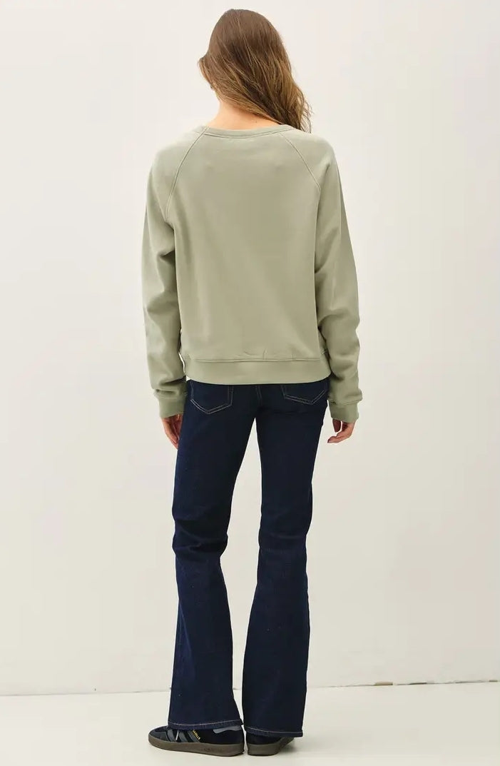 Sage Fleece Crew
