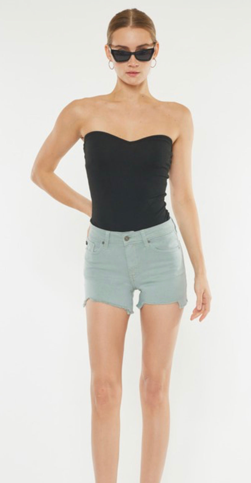 Light Sage Frayed Short
