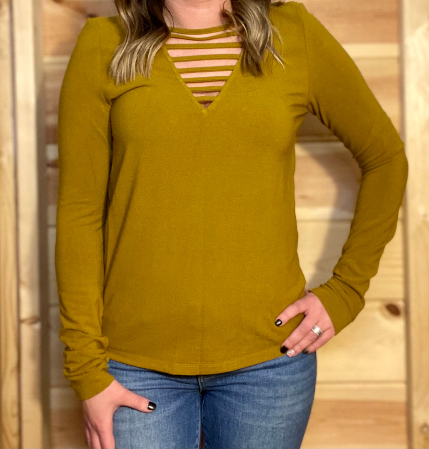 Long Sleeve w/ Neck Detail