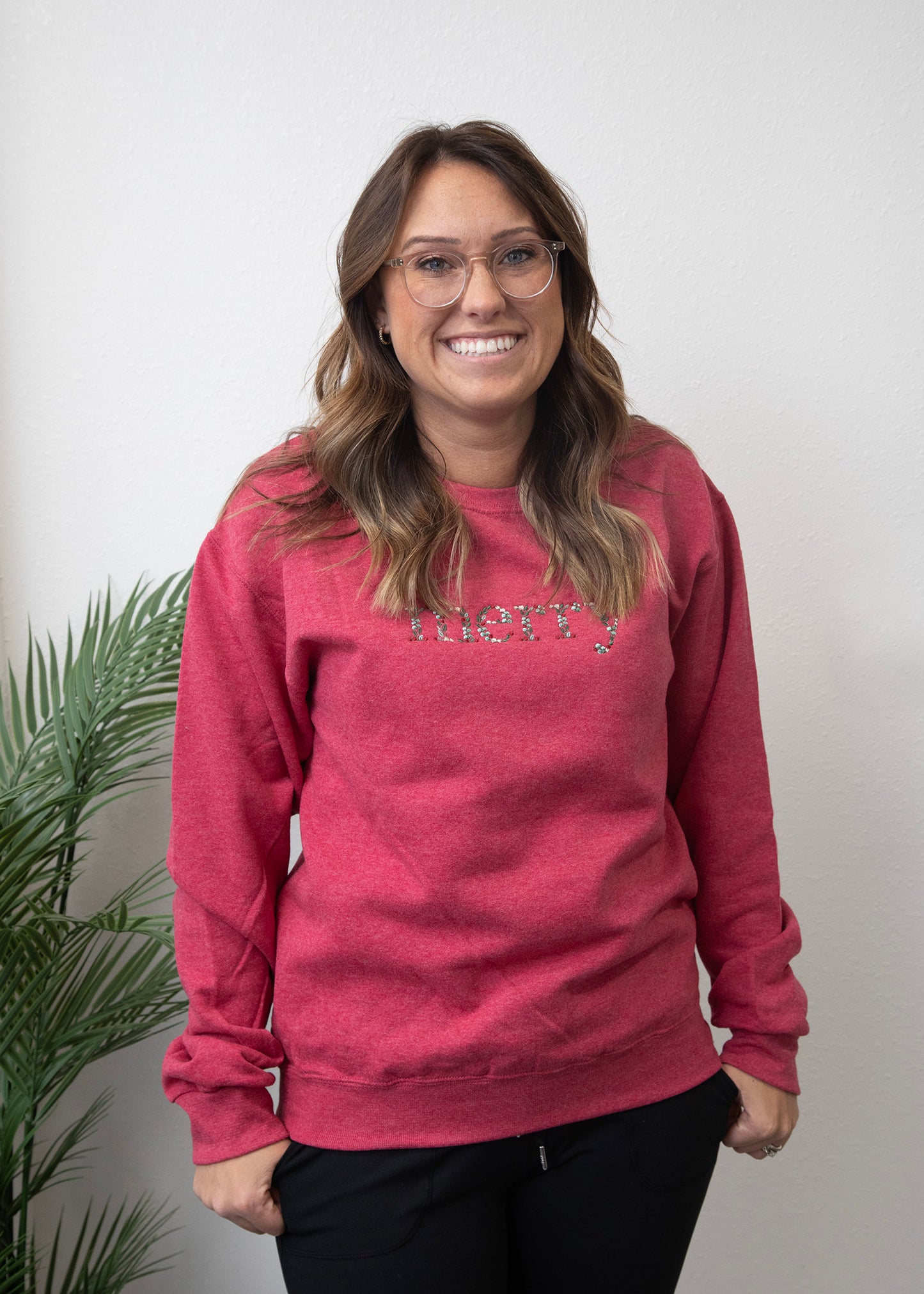 Merry Embroidered Crew Neck