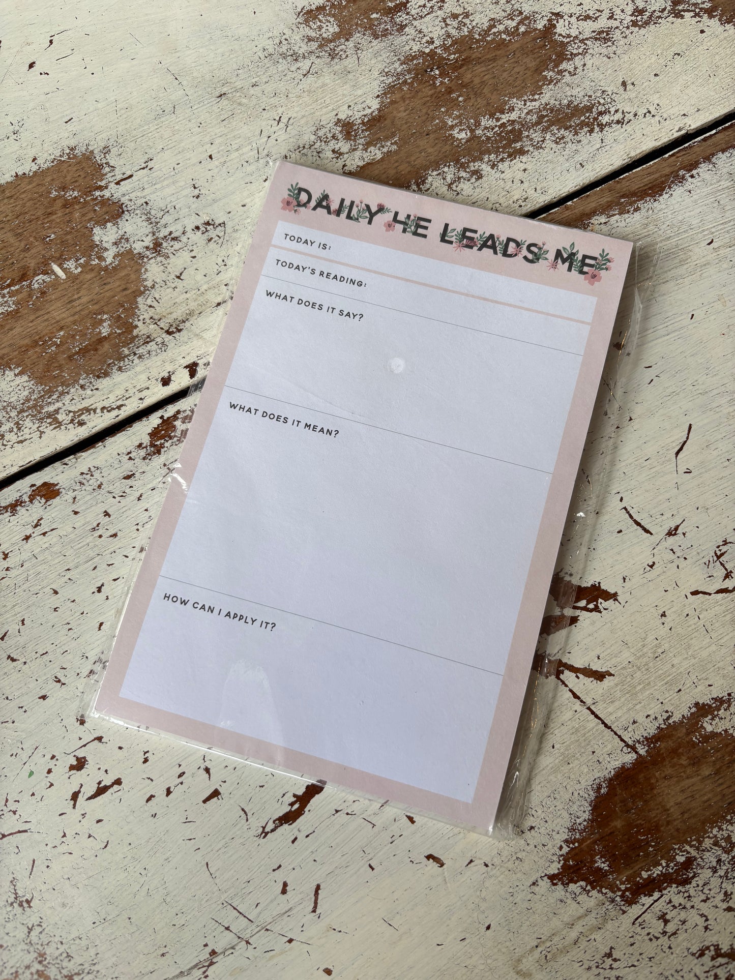 Daily He Leads Me Notepad