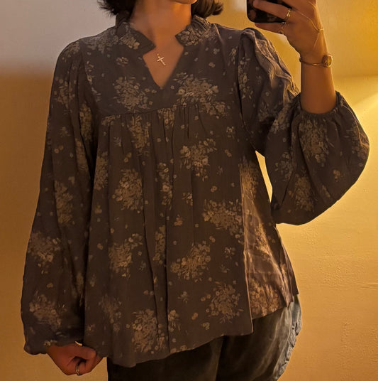 Floral Frilled Blouse
