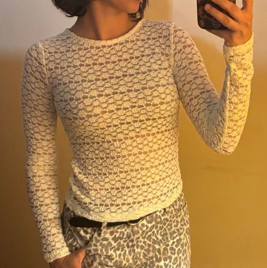 Floral Lace Knit Top