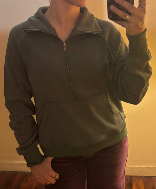 Half Zip Mock Neck