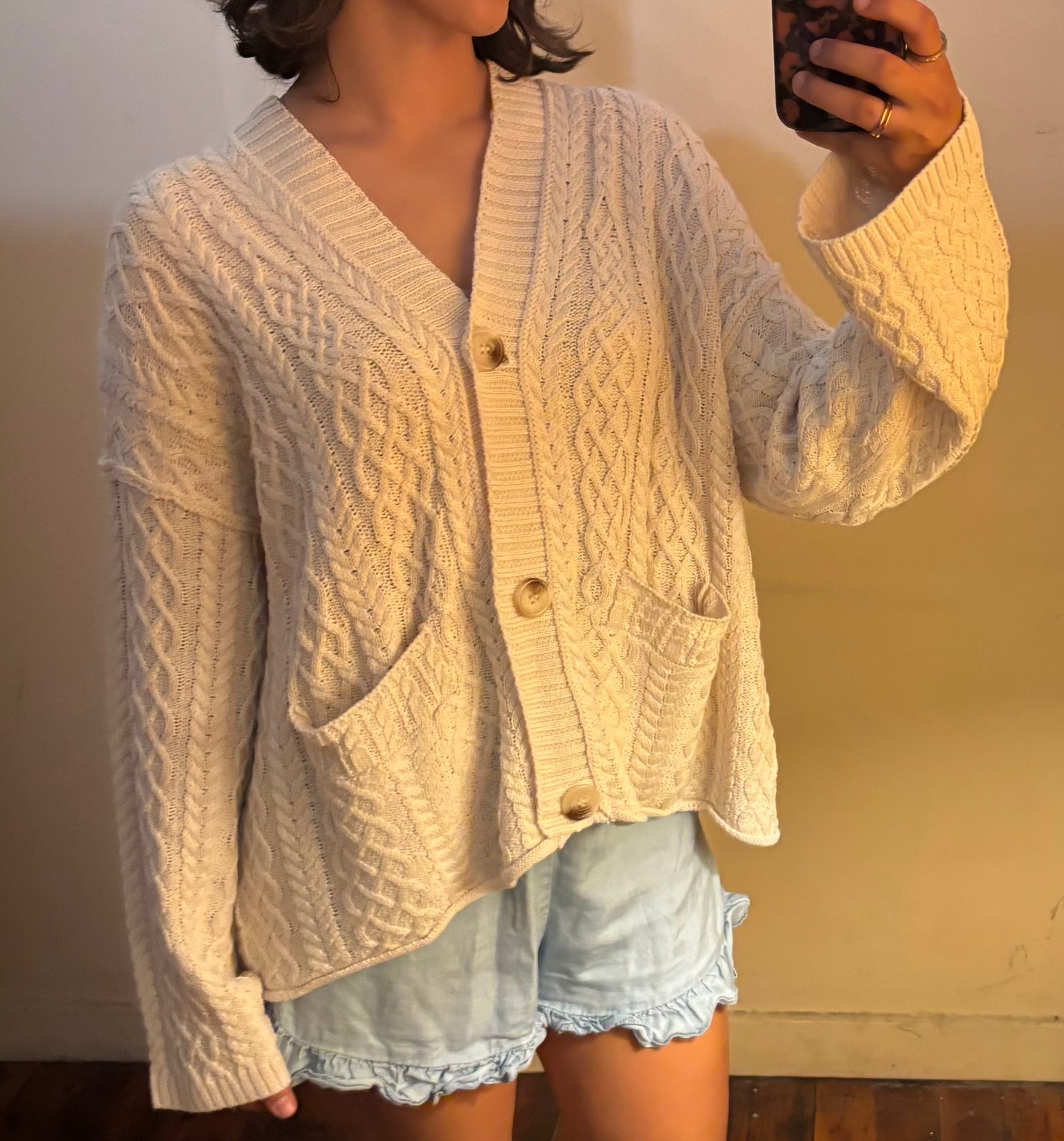 Ivory Cable Cardi