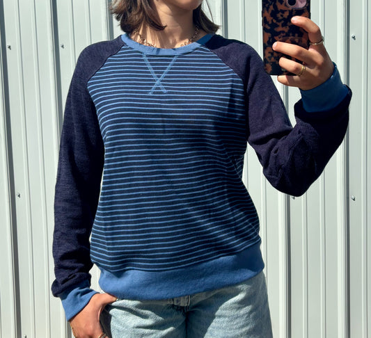 Loose Fit Striped Sweatshirt
