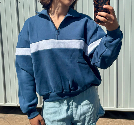 Navy Stripe Crew