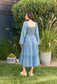 Jaylin Smocked Denim Midi