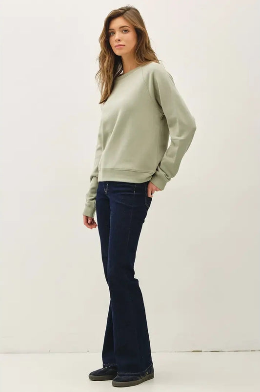 Sage Fleece Crew