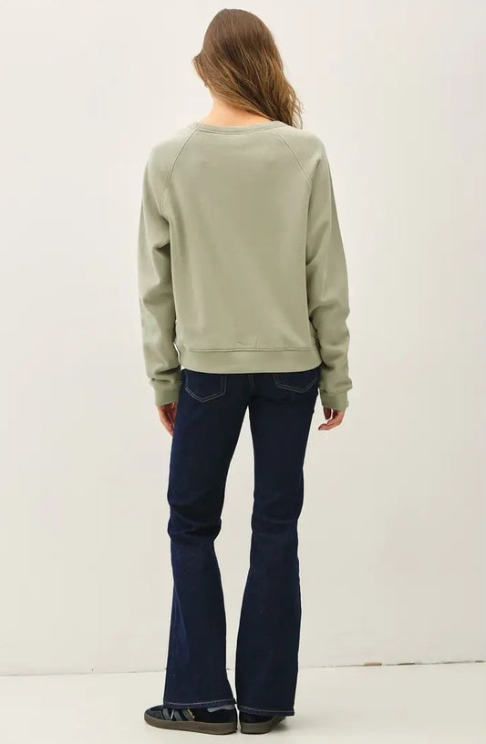 Sage Fleece Crew