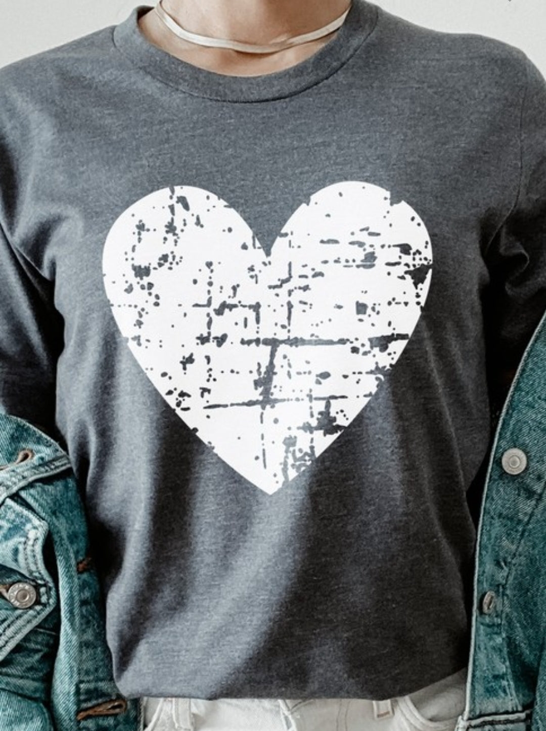 Distressed Heart Valentine Tee