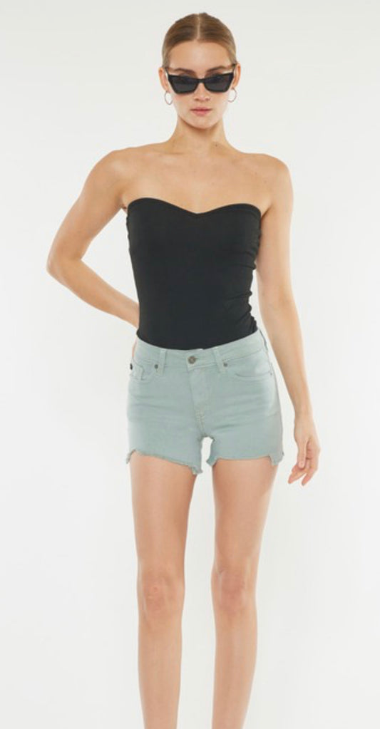 Light Sage Frayed Short